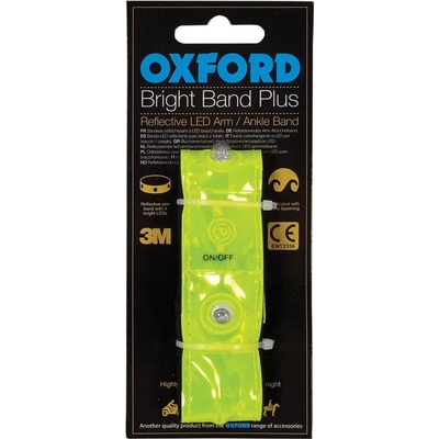 Oxford reflexní pásek se 4-mi LED diodami Bright Band Plus žlutá fluo