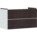 Hansgrohe Xevolos E - Шкафче за умивалник 98x58x48 см, 2 чекмеджета, матово бяло/тъмен дъб 54181730 (54181730)
