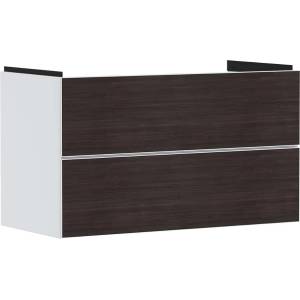 Hansgrohe Xevolos E - Шкафче за умивалник 98x58x48 см, 2 чекмеджета, матово бяло/тъмен дъб 54181730 (54181730)
