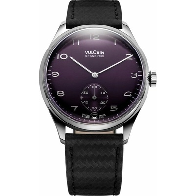 Vulcain Grand Prix - Small Seconds Purple - Black Carbon Leather Strap