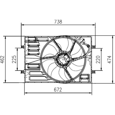 Ventilátor chladenia motora NRF 47950 47950