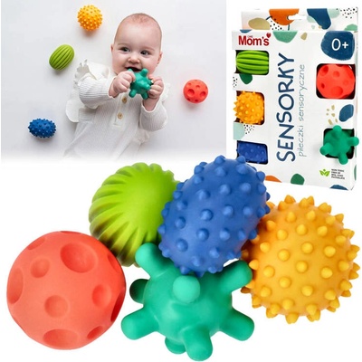 Hencz Toys Edukační senzorické pastelové míčky ježečci 5ks v krabičce
