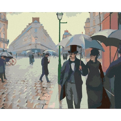 zuty Paris street; Rainy day Gustave Caillebotte 80 x 100 cm vypnuté plátno na r 8596530062479