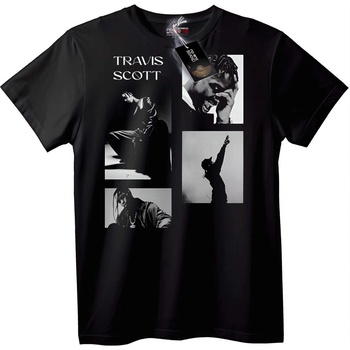 NOONEBRAND Тениска Travis Scott Колаж - L, White
