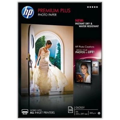 HP Premium Plus Glossy Photo Paper-20 sht-A4-210 x 297 mm