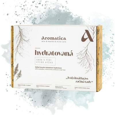 Aromatica Set hydratovaná hydratační krém 50 ml + pleťová mlha 100 ml + doplněk stravy 60 kapslí + sprchová bomba 1 ks