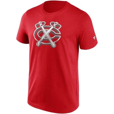 Fanatics pánské tričko Chicago Blackhawks Chrome Graphic T-Shirt athletic red