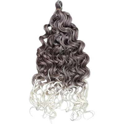 Africké Vlasy Hawaii Curls brčky vlnité sivá-blond TG/613 Crochet Braids : 55cm 90g