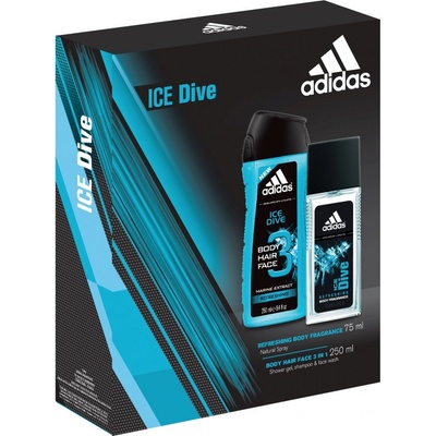 Adidas Ice Dive Men EDT 100 ml + sprchový gel 250 ml dárková sada