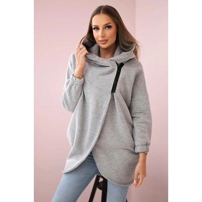 Kesi Short zip sweatshirt in grey