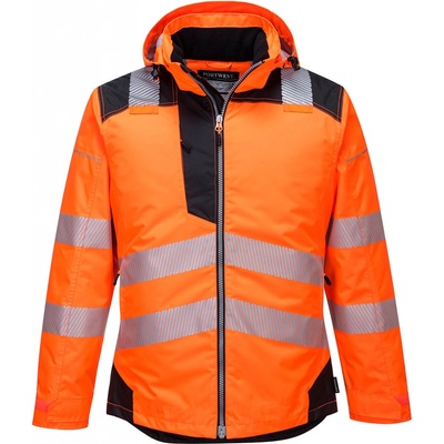 PortWest bunda funkční zimní HI-VIS PW3 oranžovo-černá