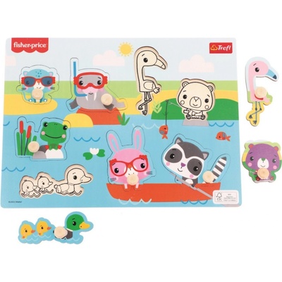 Fisher Price Trefl vkládačka Zvířátka u vody