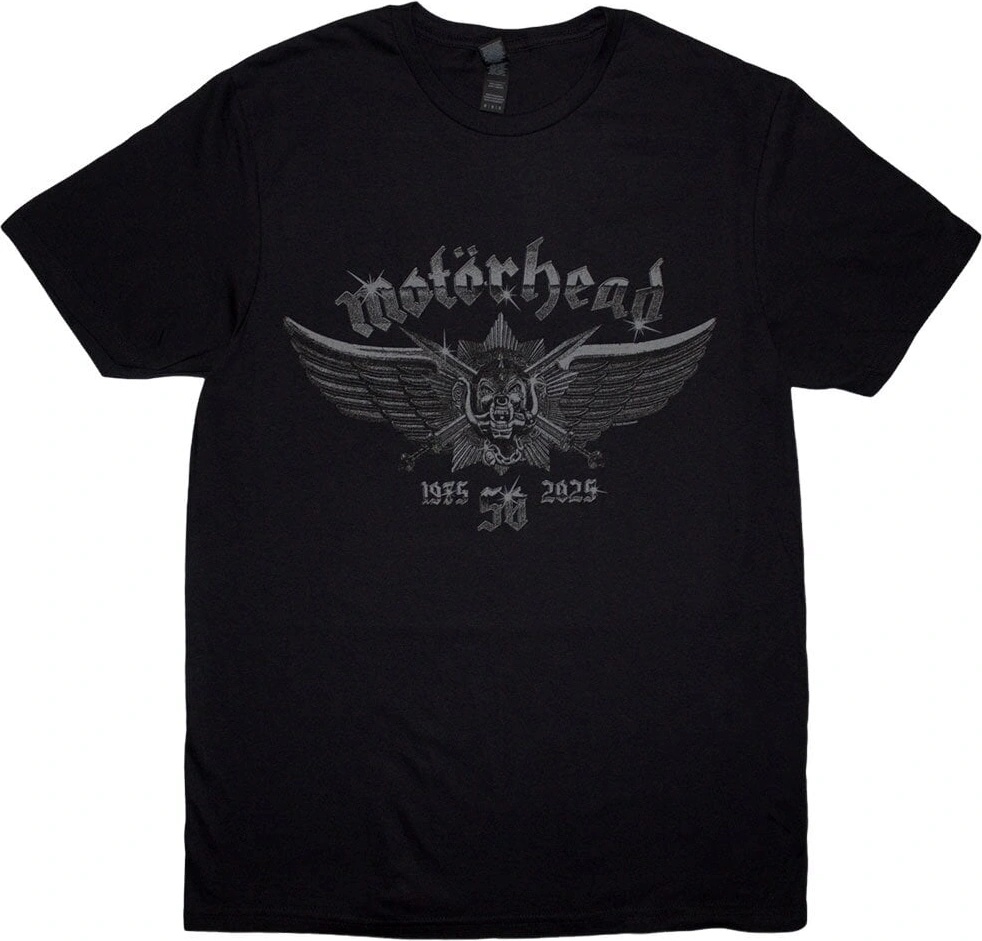 Motörhead 50 Years Wings Badge Black L Риза (MHEADTEE82MB03)