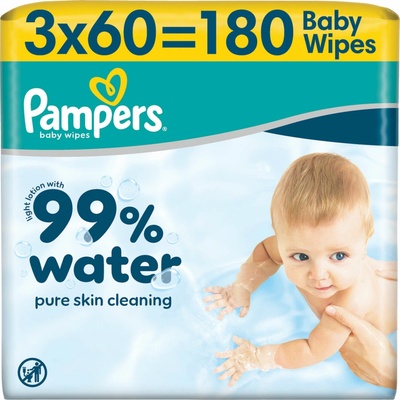 Pampers Aqua Soft Touch vlhčené utierky 3 x 60 ks