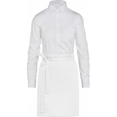 SG Accessories Bistro Ex JASSZ Bistro Krátká zástěra Brussels s kapsou se dvěmi přihrádkami Bílá