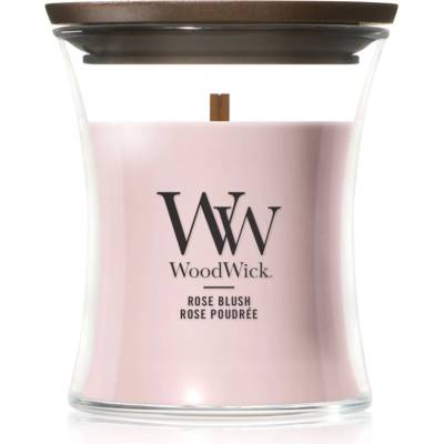 WoodWick Rose Blush ароматна свещ с дървен фитил 85 гр