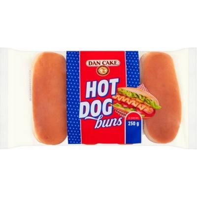 DAN CAKE Pšeničné rohlíky na hot dogy 4 x 62,5 g – Zboží Dáma