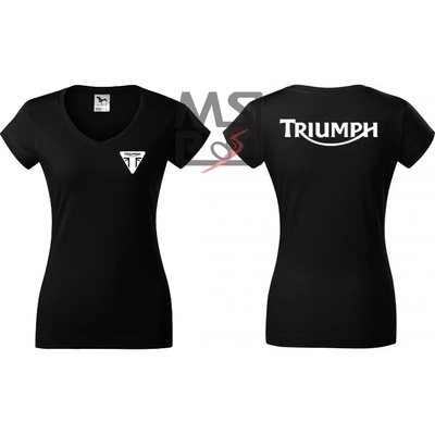 Dámske tričko s motívom Triumph čierna