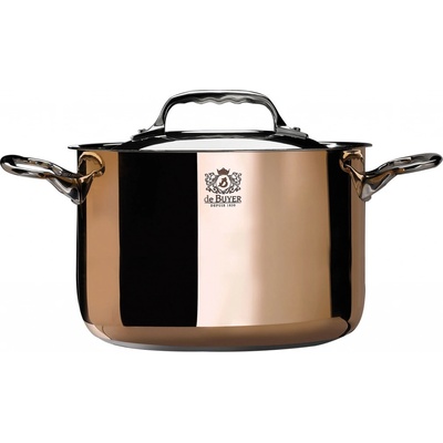 de Buyer Měděný hrnec s poklicí PRIMA MATERA 24cm 7,5l