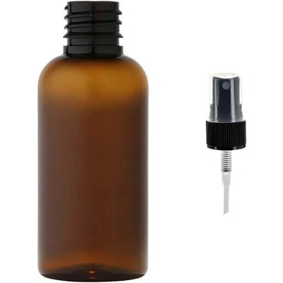 Via Plastová lahvička hnědá s Černým kosmetickým rozprašovačem 50 ml