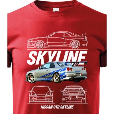 Dětské tričko Nissan Skyline GTR Červená Canvas Bezvatriko.cz 2329