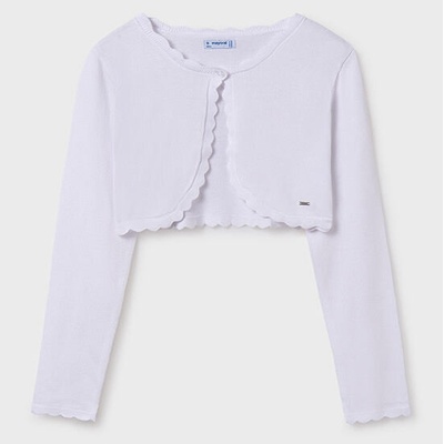 Mayoral bolerko na šaty pletené bílé 332-54 – Zboží Dáma