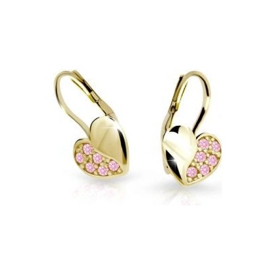 Cutie Jewellery zlate detske náušnice C2160ZKL-Pink