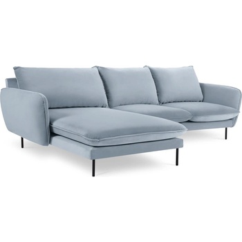 Cosmopolitan Design Ъглов диван от светлосиньо кадифе (ляв ъгъл) Vienna - Cosmopolitan Design (COS_LC_51_F1_VIENNA2)