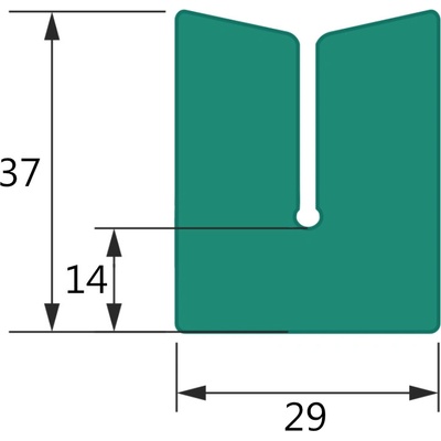 10 ks - Penový polyetylén Profil RS 30-40 (1ks=2bm)
