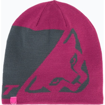 Dynafit LEOPARD LOGO beanie tmavo ružová
