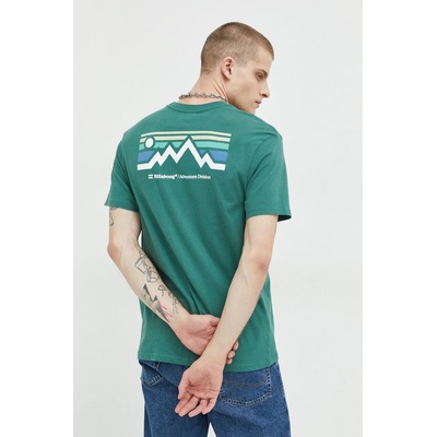 Billabong Памучна тениска Billabong в зелено с принт (ABYZT01730)
