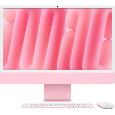 24 inch iMac with Retina 4.5K display Apple M4 chip with 10 core CPU and 10 core GPU 16GB 512GB SSD Pink (продукта е с немска, некирилизирана клавиатура) (MWV53D/A)
