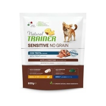 Trainer Natural Sensitive Dog NO GRAIN mini pstruh 0,8 kg