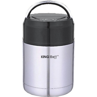 Kinghoff Термос за храна Kinghoff KH 4375, 800 ml, неръждаема стомана, двycлoeн кopпyc, инокс (KH 4375)