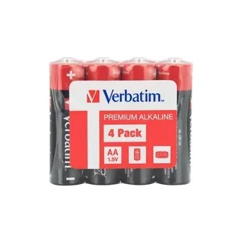 Image 1 of Verbatim Батерия, Verbatim ALKALINE BATTERY AA 4 PACK (SHRINK WRAP) (49501)