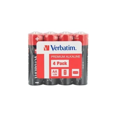 Verbatim Батерия, Verbatim ALKALINE BATTERY AA 4 PACK (SHRINK WRAP) (49501)