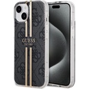 Guess IML 4G Gold Stripe iPhone 15 čierne