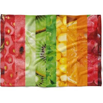 Impar fleece deka Koláž ovoce Podšití beránkem NE 150x120