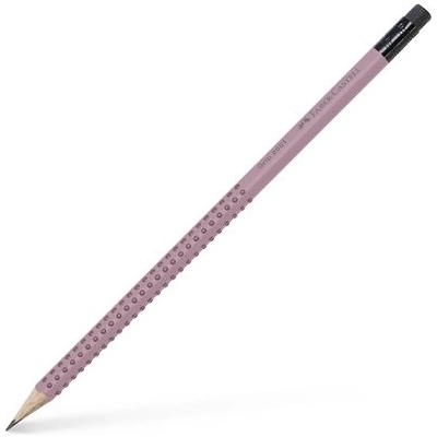 Faber-Castell Графитен молив с гума, B, триъгълен, FABER-CASTELL "Grip 2001", розов 217237 (217237)