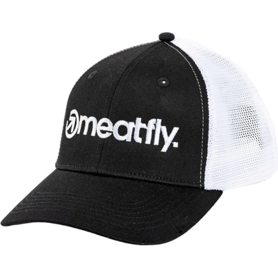 Meatfly MF Logo Trucker White Black Černá