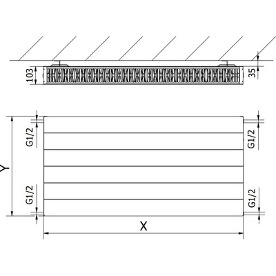 Mexen Line CL22 W422L-060-070-66 600 mm x 700 mm antracit