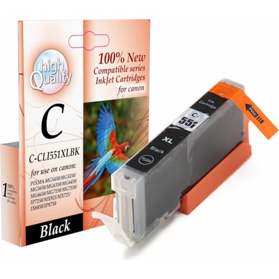 Compatible Консуматив IPRINT CLI-551XLBK PIXMA/MG5450/5550/6350/7150/ 12ml (6935482026801)