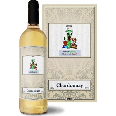 Sablio Si moja kyselina Chardonnay biele suché víno 12 % 0,75 l (čistá fľaša)