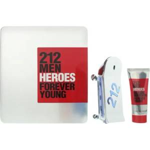 Carolina Herrera Подаръчен комплект Carolina Herrera 212 Heroes, тоалетна вода за мъже 90 ml + душ гел за всички типове кожа 100 ml