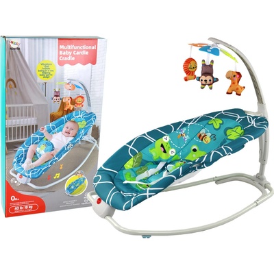 Lean Toys Detské multifunkčné lehátko 2v1 zelené