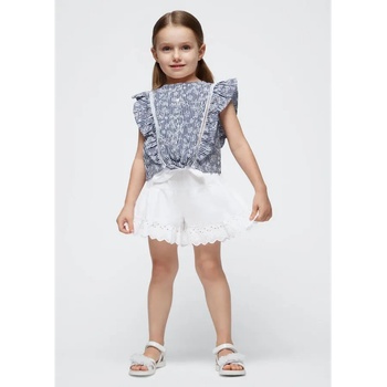 Image 1 of Mayoral Пола панталон с панделка в бяло за мини момиче Mayoral