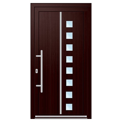 OknaDvereNaMiru.cz Vchodové dveře INOX 1408 antracit 110 x 210 cm
