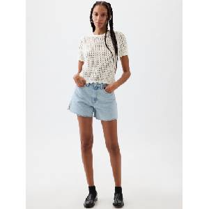 GAP Плетена тениска GAP GAP | Byal | ЖЕНИ | XXS