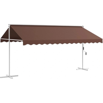 Outsunny Volně stojící markýza 4,5 x 3,4 m kávová