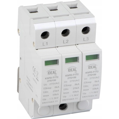 IDEAL KANLUX Omezovač přepětí KSPD-T1T2 275/150 3P T1+T2 B+C 36315